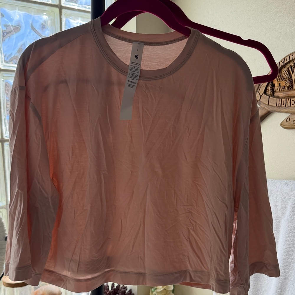 lululemon athletica Light Pink Long Sleeve Tee